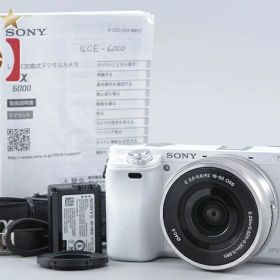【中古】SONY ソニー α6000 ILCE-6000 ホワイト パワーズームレンズキット シャッター回数僅少 多言語対応