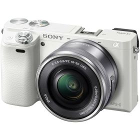 【中古】Sony Alpha a6000 Mirrorless Digital Camera with 16-50mm Power Zoom Lens (White) by Sony