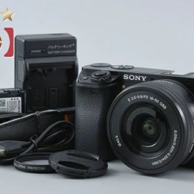【中古】SONY ソニー α6000 ILCE-6000 ブラック パワーズームレンズキット シャッター回数僅少 多言語対応