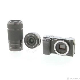 【中古】SONY(ソニー) α6000 ILCE-6000Y ブラック ダブルズームレンズキット 【258-ud】