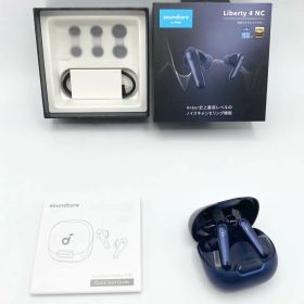 【中古 動作確認済】 Anker Soundcore Liberty 4 NC ネイビー アンカー サウンドコア リバティ イヤホン ワイヤレスイヤホン 完全ワイヤレス Bluetooth ノイズキャンセリング ウルトラノイズキャンセリング LDAC ハイレゾ マルチポイント IPX4 カナル型 音楽 音楽鑑賞 音 耳