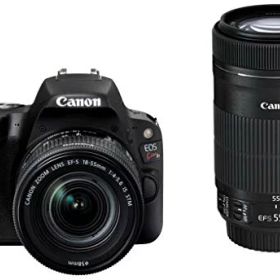 【中古】【非常に良い】Canon デジタル一眼レフカメラ EOS Kiss X9 ブラック ダブルズームキット EF-S18-55mm/EF-S55-250mm付属 EOSKISSX9BK-WKIT