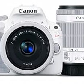 【中古】(非常に良い)Canon デジタル一眼レフカメラ EOS Kiss X7(ホワイト) ダブルレンズキット2 EF-S18-55mm F3.5-5.6 IS STM(ホワイト) EF40mm F2.8 STM(ホワイト)