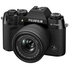 【長期保証付】富士フイルム FUJIFILM X-T50B ブラック XC15-45mmF3.5-5.6 OIS PZレンズキット ミラーレス一眼カメラ 日英2か国語モデル X-T50LK1545BJP XT50LK1545BJP