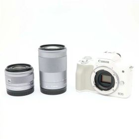 【中古品】《並品》 Canon EOS Kiss M2 ダブルズームキット ホワイト [ デジタルカメラ ]