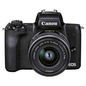 【中古】［非常に良い］Canon ミラーレス一眼カメラ EOS Kiss M2 標準ズームレンズキット ブラック KISSM2BK-1545