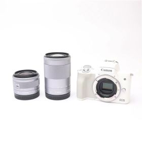 【中古品】 《並品》 Canon EOS Kiss M2 ダブルズームキット ホワイト [ デジタルカメラ ]