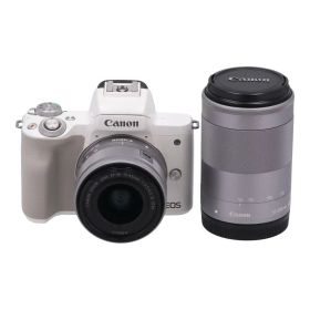 中古 ミラーレス一眼 ダブルズームキットCanon キヤノンEOS Kiss M2 ダブルズームキット 041051007382コンディションランク【B】（商品 No.78-0）