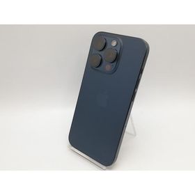 【中古】Apple SoftBank 【SIMフリー】 iPhone 15 Pro 128GB ブルーチタニウム MTUA3J/A【鹿児島中町】保証期間１ヶ月【ランクC】