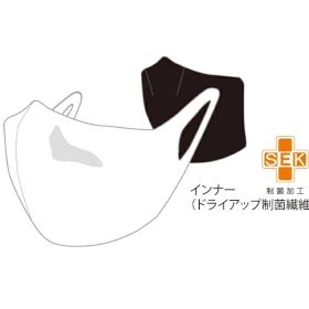 スポーツマスク ランニングマスク 夏用 通気性抜群 子供には大きめ 洗える オンヨネ onyone ハイブリッドタイプ マスクSK（ドライアップ制菌繊維）秋冬 健康ケアグッズ OMA20MK2-WHTBLK(ホワイト×ブラック)