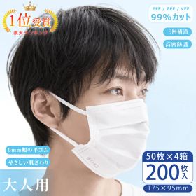 ＼本日限り！／【先着限定クーポンで最安1箱371円】マスク 不織布 普通 50枚 x 4箱 200枚 3層構造 三国堂 OHTE 新快適 プリーツ マスク 大人用 不織布 普通 耳が痛くならない 使い捨て マスク175mm x 95mm 送料無料 花粉症対策