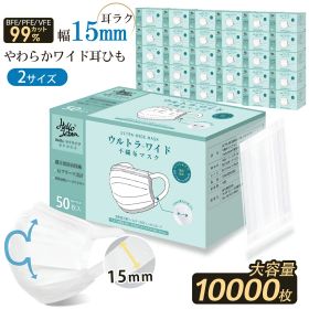 【大量限定価格・法人様】個包装 マスク 不織布マスク 子供用 耳が痛くならない10000枚 (50枚×200箱) 使い捨てマスク 小さめ 子供 女性用 白 冬マスク 三層構造 プリーツ メガネ曇らない ウイルス 飛沫防止 花粉対策 防護 防じん 抗菌通気 超快適防護 マスク Hellozebra