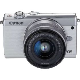 【中古】キヤノン Canon EOS M100 ホワイト EF-M15-45 IS STM レンズキット ホワイト カメラ 中古 人気 おすすめ 高画質