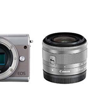 【中古】Canon ミラーレス一眼カメラ EOS M100 ダブルズームキット グレー EOSM100GY-WZK