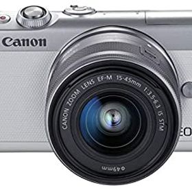 【中古】【39shop】Canon★ミラーレス一眼カメラ EOS M100 EF-M15-45 IS STM レンズキット(ホワイト) EOSM100WH1545ISSTMLK（良い）