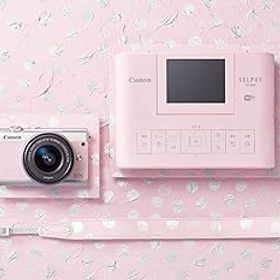 【中古】Canon ミラーレス一眼 EOS M100 リミテッドピンクフォトキット EF-M15-45 IS STM/SELPHY CP1300付属