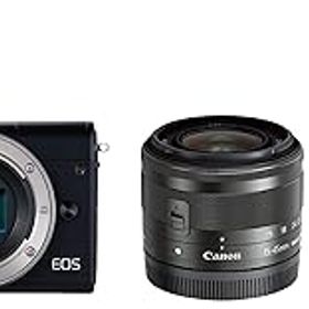 【中古】(非常に良い)Canon ミラーレス一眼カメラ EOS M100 ダブルズームキット ブラック EOSM100BK-WZK
