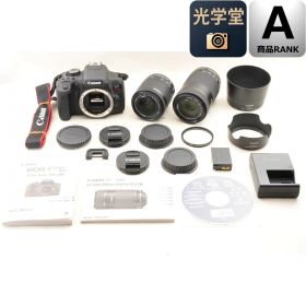 【中古】Canon EOS Kiss X8i 一眼レフ 18-55mm 55-250mm ダブルズーム デジタルカメラ キャノン