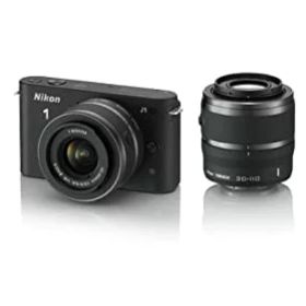 【中古-非常に良い】 Nikon ニコン ミラーレス一眼カメラ Nikon ニコン 1 (ワン) J1 (ジェイワン) ダブルズームキット ブラックN1 J1WZ BK