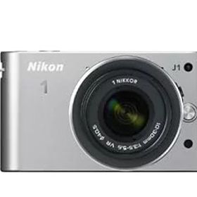 【中古】【39shop】Nikon★ミラーレス一眼カメラ Nikon 1 ニコンワン J1 ジェイワン 標準ズームレンズキット シルバーN1 J1HLK SL（良い）