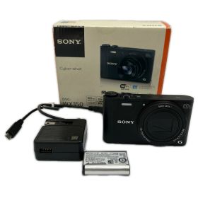 【中古】SONY ソニー サイバーショット コンパクトデジタルカメラ 液晶画面黄色【ジャンク】 DSC-WX350 ブラック Dランク