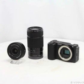 【中古】SONY(ソニー) VLOGCAM ZV-E10 II ダブルズームレンズキット ブラック ZV-E10M2X B 【305-ud】