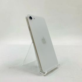 【全額返金保証】【最速発送】 iPhone SE (2nd generation) 64GB ホワイト au SIMフリー 白ロム 動作確認済 80%