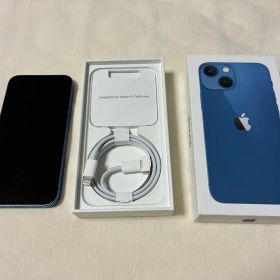 iPhone13 mini 128GB ブルー 箱・ケーブル付 バッテリー72%