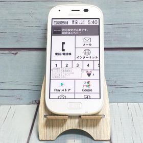 docomo 富士通 F-04J らくらくスマートフォン4 ホワイト 白色 WHITE 本体 白ロム SIMロック解除済み SIMフリー B956659