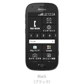 【Simロック解除済み】☆Docomo らくらくスマートフォン４ F-04J☆Bランク☆ ブラック 本体 FUJITSU ネットワーク制限判定〇-送料無料3543
