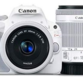 【中古】Canon デジタル一眼レフカメラ EOS Kiss X7(ホワイト) ダブルレンズキット2 EF-S18-55mm F3.5-5.6 IS STM(ホワイト) EF40mm F2.8 STM(ホワイト) 9jupf8b