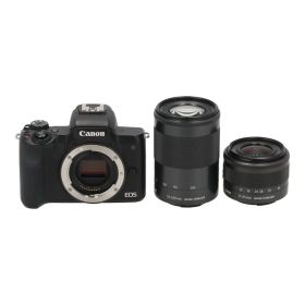 中古 ミラーレス一眼 ダブルズームキットCanon キヤノンEOS Kiss M2 ダブルズームキット 321055001331コンディションランク【B】（商品 No.19-0）