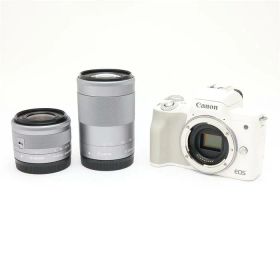 【中古品】《並品》 Canon EOS Kiss M2 ダブルズームキット ホワイト [ デジタルカメラ ]