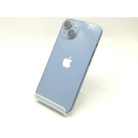 【中古】Apple au 【SIMフリー】 iPhone 14 128GB ブルー MPVJ3J/A【広島】保証期間１ヶ月【ランクC】