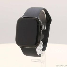 〔中古〕Apple(アップル) Apple Watch Series 10 GPS 42mm ジェットブラックアルミニウムケース ブラックスポーツバンド〔198-ud〕