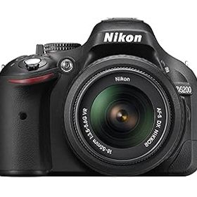 【中古】【39shop】Nikon★デジタル一眼レフカメラ D5200 レンズキット AF-S DX NIKKOR 18-55mm f/3.5-5.6G VR ブラック D5200LKBK（非常に良い）