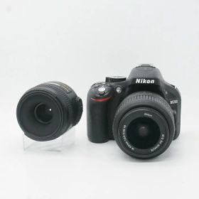 【中古】 (ニコン) Nikon D5200 ヒヨウジユンズーム+マイクロレンズキツト BK【中古カメラ デジタル一眼】 ランク：B