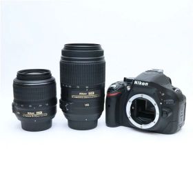 【中古品】《良品》 Nikon D5200 ダブルズームキット ブラック [ デジタルカメラ ]