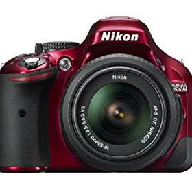 【中古】【非常に良い】Nikon デジタル一眼レフカメラ D5200 レンズキット AF-S DX NIKKOR 18-55mm f/3.5-5.6G VR付属 レッド D5200LKRD