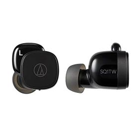 オーディオテクニカ ATH-SQ1TW ワイヤレスイヤホン bluetooth 急速充電対応 IPX4防水規格 最大19.5時間再生 低遅延 Fast Pair対応 マルチペアリング 【国内正規品】ブラック ATH-SQ1TW BK