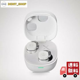 オーディオテクニカ ATH-SQ1TW2 WH ワイヤレスイヤホン bluetooth/小型 軽量 / 最大20時間再生 / 低遅延/外音取込み/マルチポイント/マルチペアリング/防水 IPX5 / ワイヤレス充電 / 国内正規品 ホワイト ATH-SQ