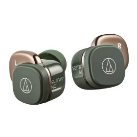 オーディオテクニカ ATH-SQ1TW2NC GR ワイヤレスヘッドホン アクティブノイズキャンセリング搭載 ワイヤレス充電対応 フォレストグリーン