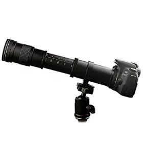 【中古】 Lightdow 420-800mm f/8.3 手動ズーム超望遠レンズ + Tマウント Canon EOS Rebel T3 T3i T4i T5 T5i T6 T6i T6s T7 T7i SL1 SL2 6D 7D 60D 70D 7
