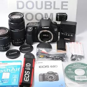 【中古】 Canon デジタル一眼レフカメラ EOS 60D ダブルズームキット EF-S18-55mm/EF-S55-250mm付属 EOS60D-WKIT