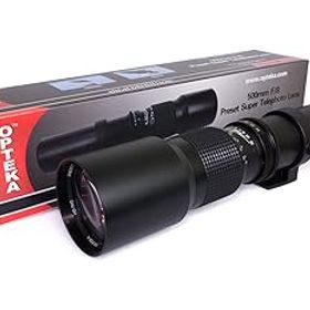 【中古】【39shop】Opteka★500-1000mm f/8 高精細プリセット望遠レンズ 対応機種: キヤノン EOS 1D, 5D, 6D, 7D, 10D, 20D, 30D, 40D, 50D, 60D, Rebel XT, XTi, XS（良い）