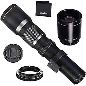 【中古】 高解像度 500mm/1000mm マニュアル望遠反射レンズ Canon EOS Rebel T3i T4i T5 T5i T6 T7 T6i T6s T7i SL1 SL2 EOS 60D 70D 77D 80D 5D III 5D I