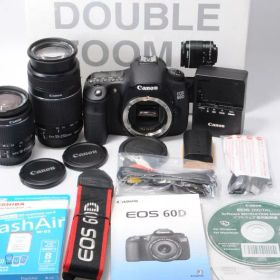 【中古】Canon デジタル一眼レフカメラ EOS 60D ダブルズームキット EF-S18-55mm/EF-S55-250mm付属 EOS60D-WKIT