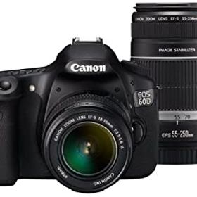 【中古】(非常に良い)Canon デジタル一眼レフカメラ EOS 60D ダブルズームキット EF-S18-55mm／EF-S55-250mm付属 EOS60D-WKIT
