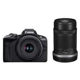【送料無料】キヤノン てのひら本格ミラーレス EOS R50 ダブルズームキット ブラック