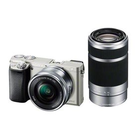 中古 １年保証 美品 SONY α6000 ダブルズームキット PZ 16-50mm ＋ 55-210mm シルバー [ILCE-6000Y]